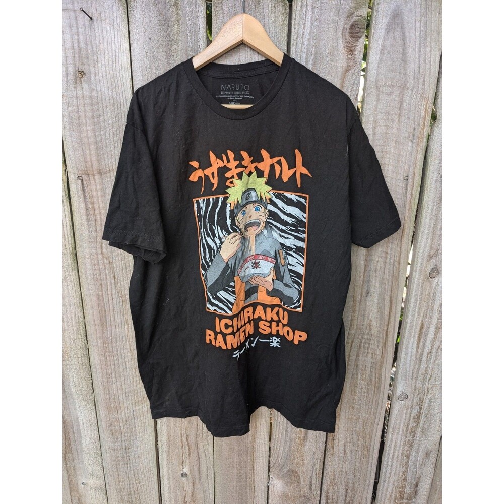 NARUTO T Shirt  Ichiraku Ramen Shop  SHIPPUDEN XL  Black Short Sleeve